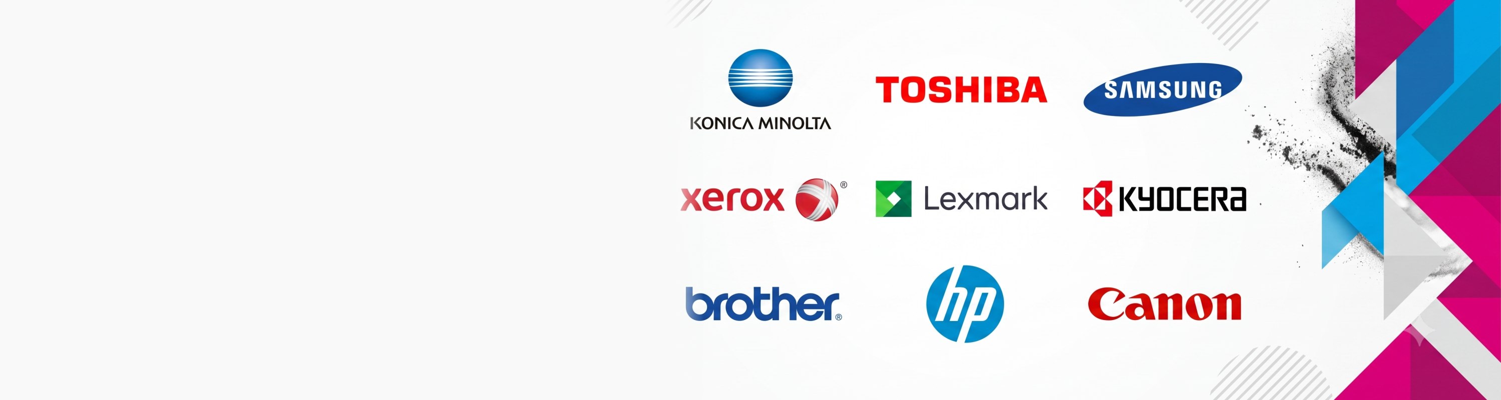Marcas de tóner disponibles en TonerPrint: HP, Brother, Canon, Epson, Samsung, Kyocera y Xerox